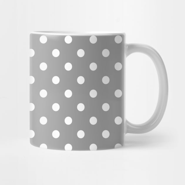 Grey and White Polka Dots Pattern by Ayoub14